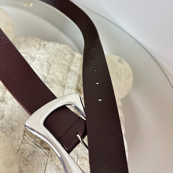 ANTHROPOLOGIE Statement Buckle Belt in Brown Size Small NWOT main image 7